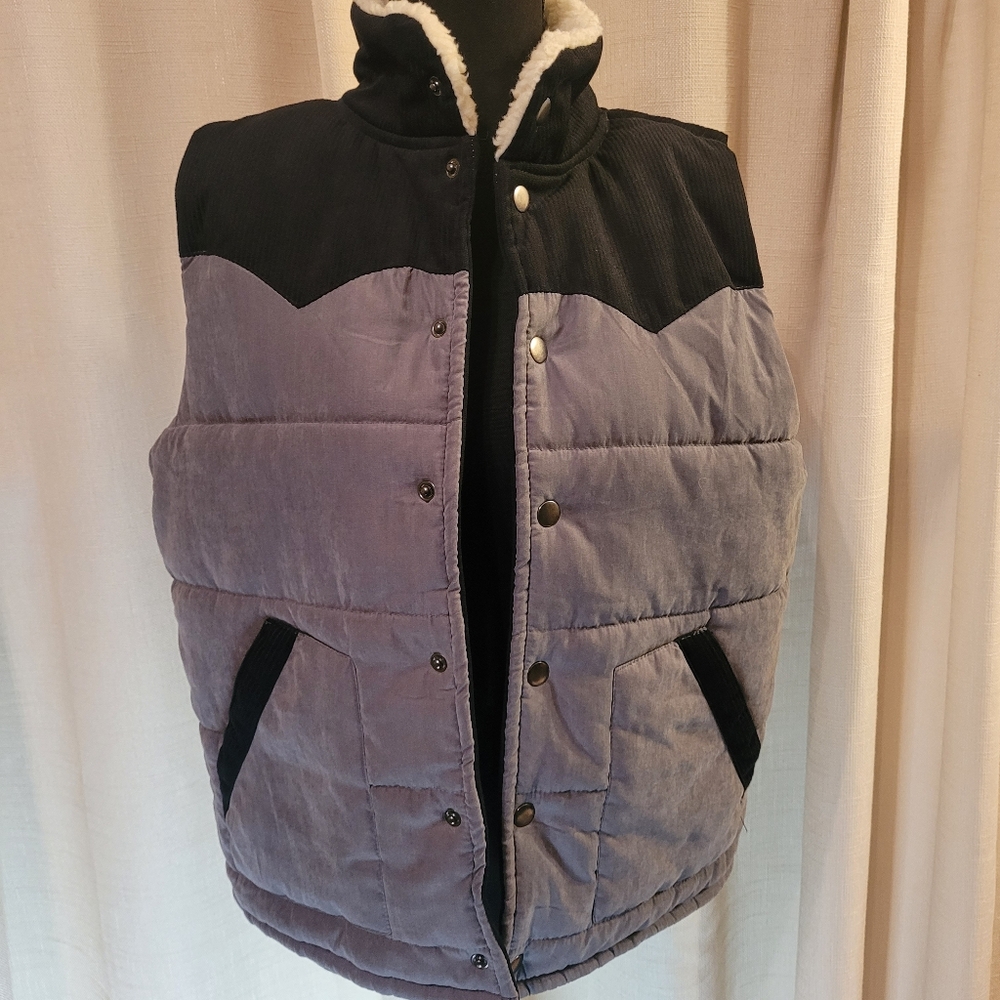 Puffer Vest, Victory Sportswear, Xl,  Black and Grey